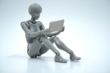 AI agents reviewing an extensive corporate handbook on a screen
