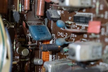 Zilog Z80 40-pin integrated circuit chip on a retro circuit board
