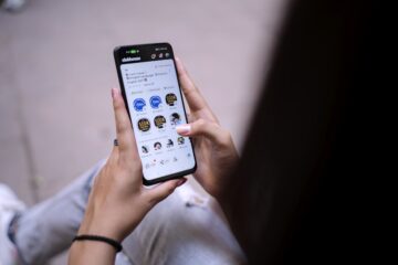 Phone screen showing an infinite feed controlled by recommendation algorithms