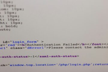 URL fragment represented as code on a screen