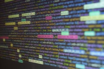 Goose language code and memory stacks on a developer screen
